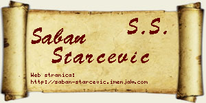 Šaban Starčević vizit kartica